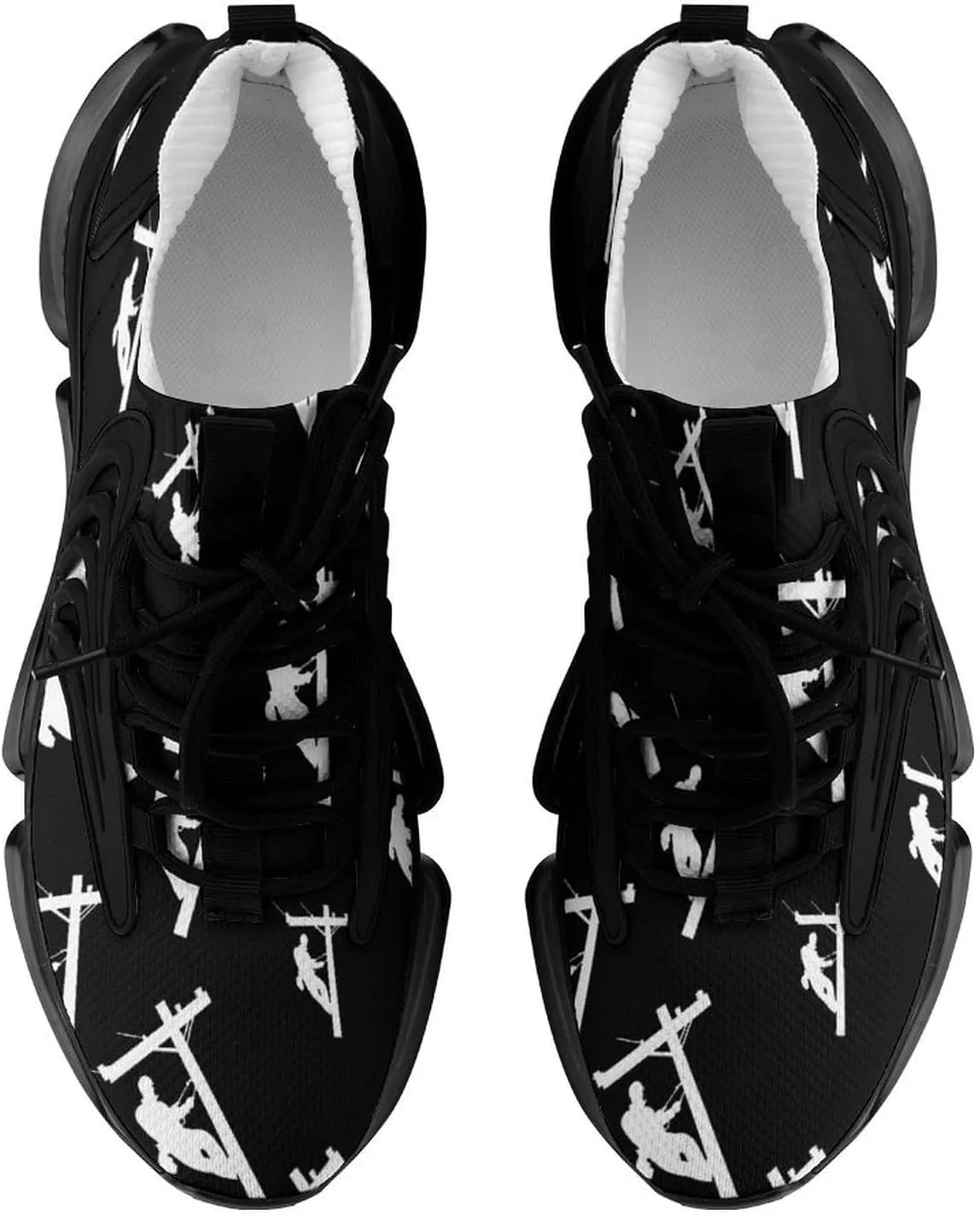Electric Cable Lineman Walking Shoes for Men Lightweight Tennis Fashion Elastic Sports Shoes Cushion Basketball Shoes