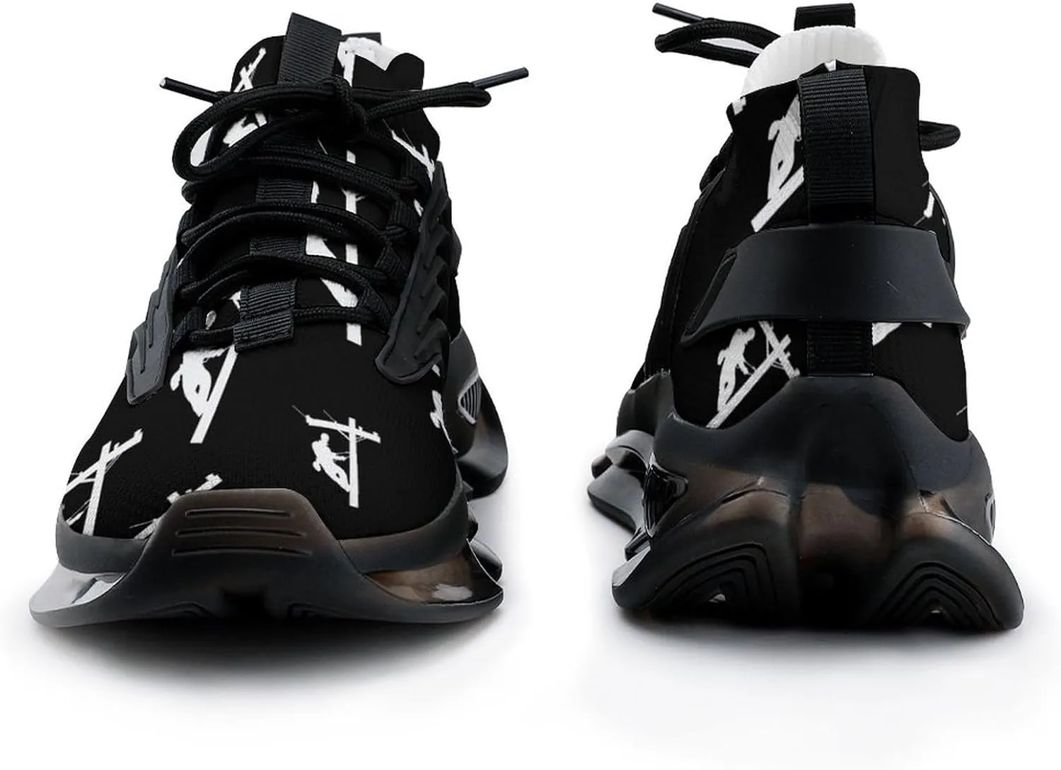 Electric Cable Lineman Walking Shoes for Men Lightweight Tennis Fashion Elastic Sports Shoes Cushion Basketball Shoes