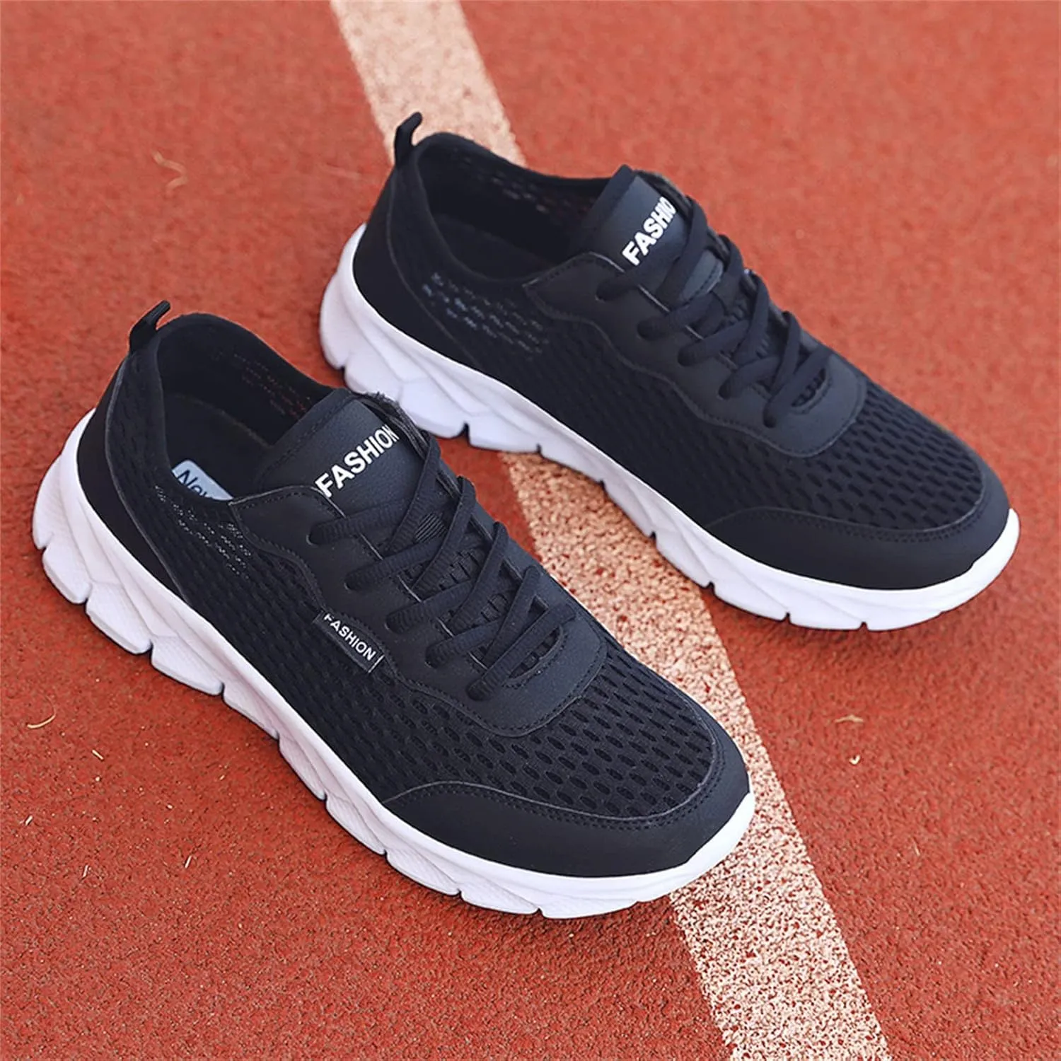 Fashion Sneaker Lace-Up Fashion Summer Men Mesh Breathable Comfortable Lightweight Flat Soft Lace Up Casual