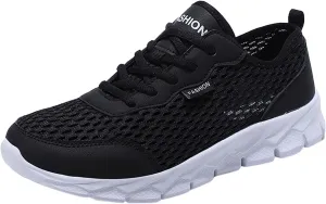 Fashion Sneaker Lace-Up Fashion Summer Men Mesh Breathable Comfortable Lightweight Flat Soft Lace Up Casual