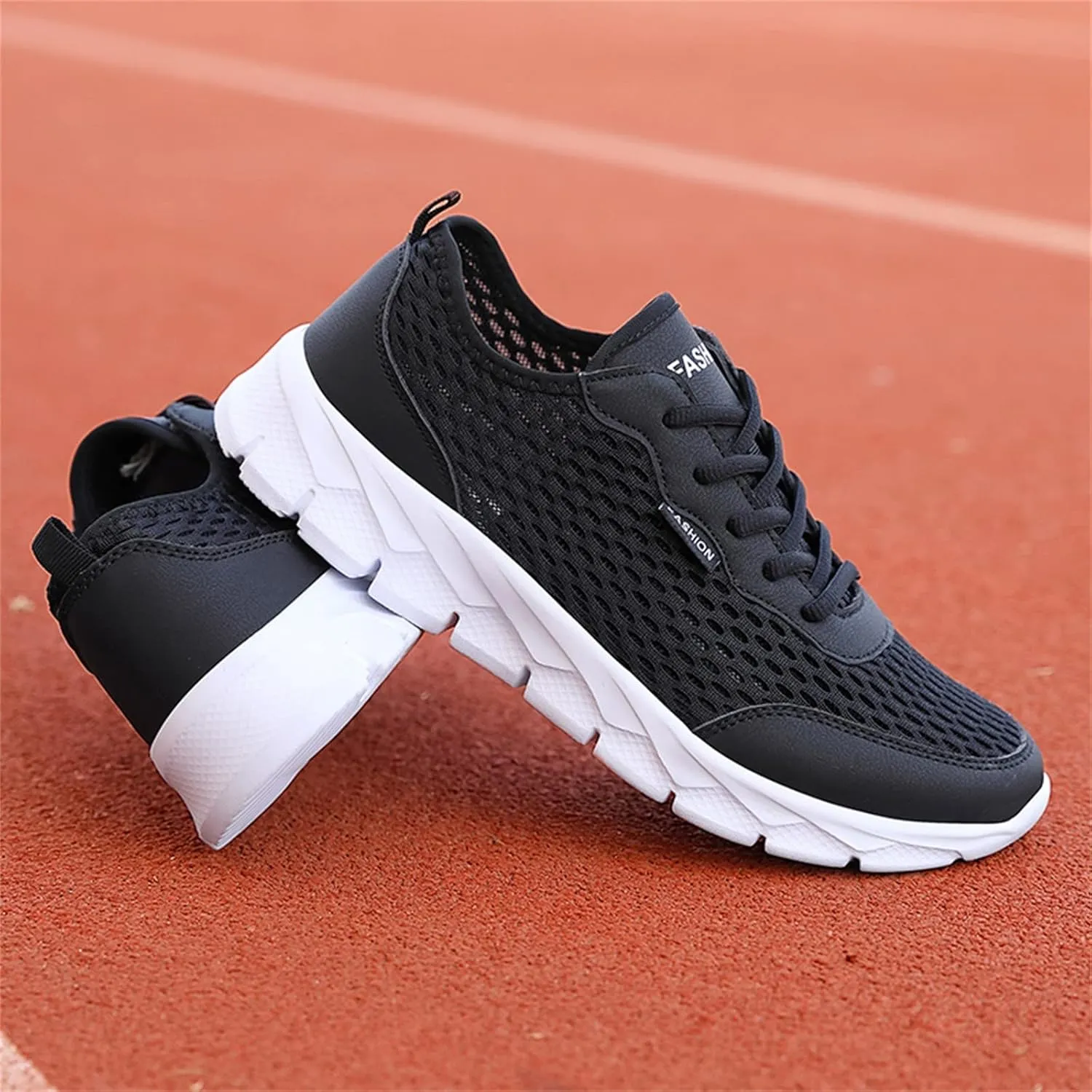 Fashion Sneaker Lace-Up Fashion Summer Men Mesh Breathable Comfortable Lightweight Flat Soft Lace Up Casual