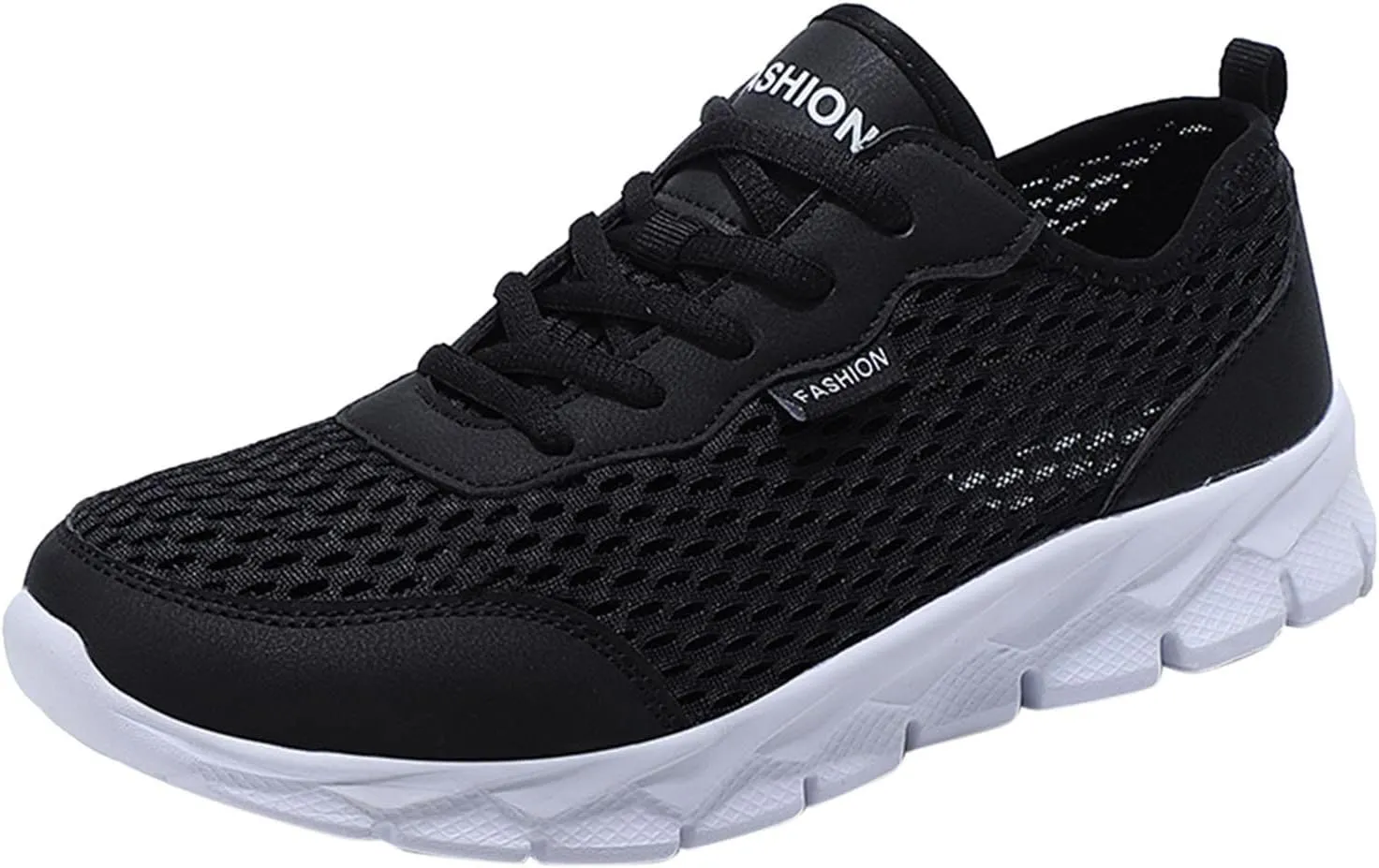 Fashion Sneaker Lace-Up Fashion Summer Men Mesh Breathable Comfortable Lightweight Flat Soft Lace Up Casual