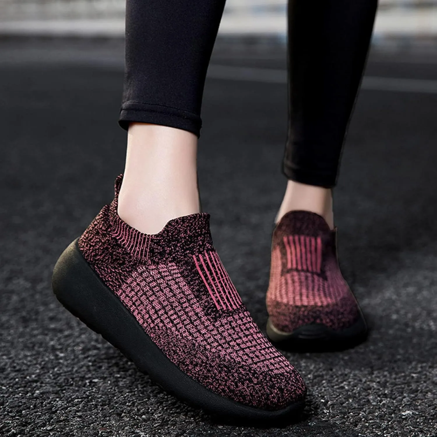 Fashion Sneaker Lace-Up Men Sports Shoes Fashion Summer New Pattern Mesh Breathable and Comfortable Thick Sole Couple