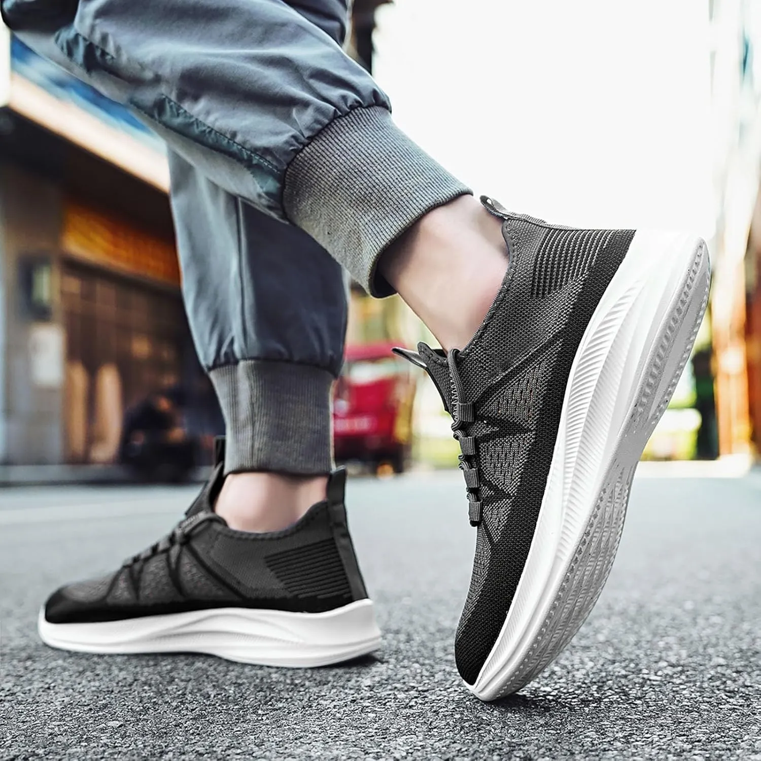 Fashion Sneakers Comfortable Men's Net Surface Light Casual Shoes Fashion Breathable Sports Running Shoes