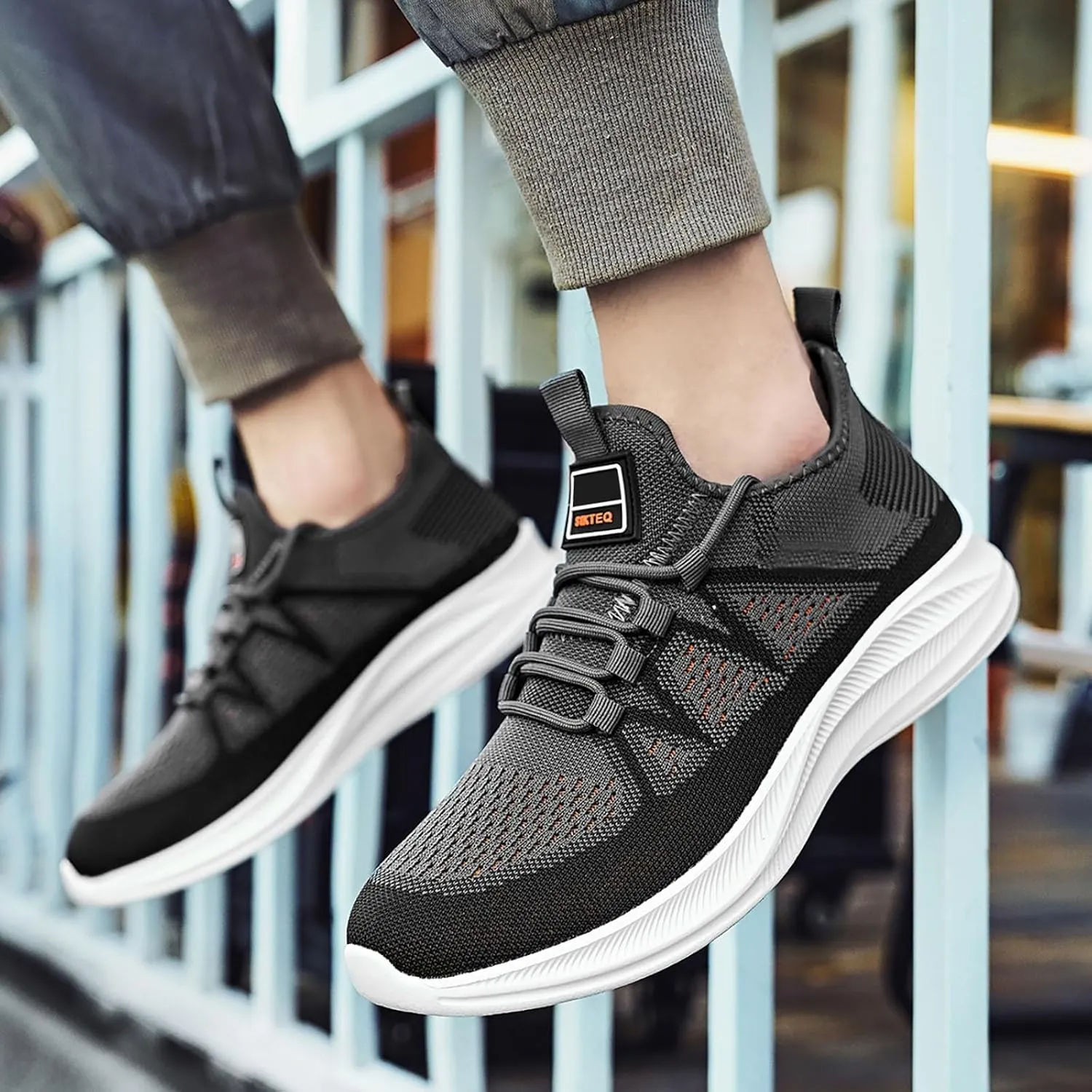 Fashion Sneakers Comfortable Men's Net Surface Light Casual Shoes Fashion Breathable Sports Running Shoes