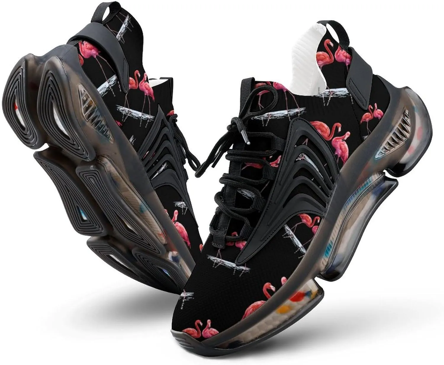 Flamingo Water Walking Shoes for Men Lightweight Tennis Fashion Elastic Sports Shoes Cushion Basketball Shoes