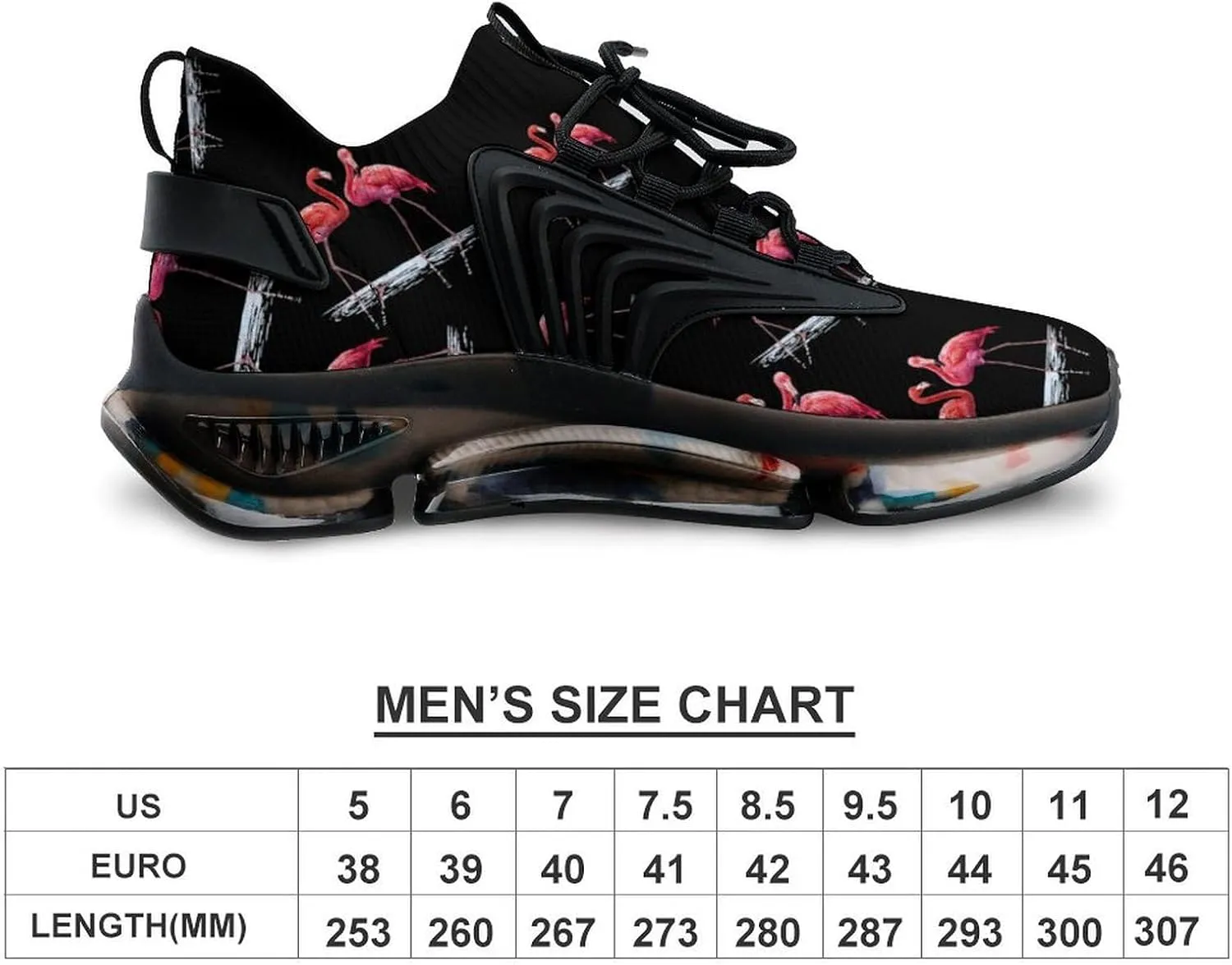 Flamingo Water Walking Shoes for Men Lightweight Tennis Fashion Elastic Sports Shoes Cushion Basketball Shoes