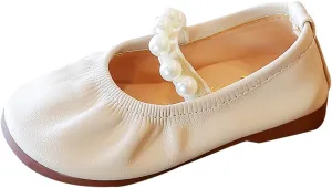 Flattering Toddler Little Girl Dress Shoes Girl Flats Party School Wedding Princess Shoes Pull on Orthotic Shoes