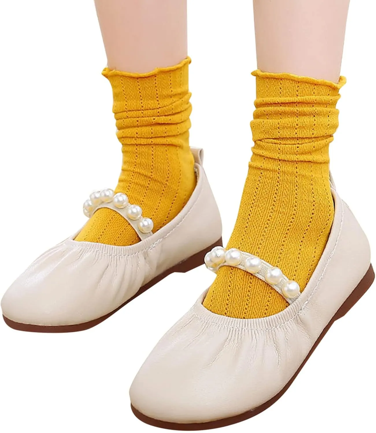 Flattering Toddler Little Girl Dress Shoes Girl Flats Party School Wedding Princess Shoes Pull on Orthotic Shoes