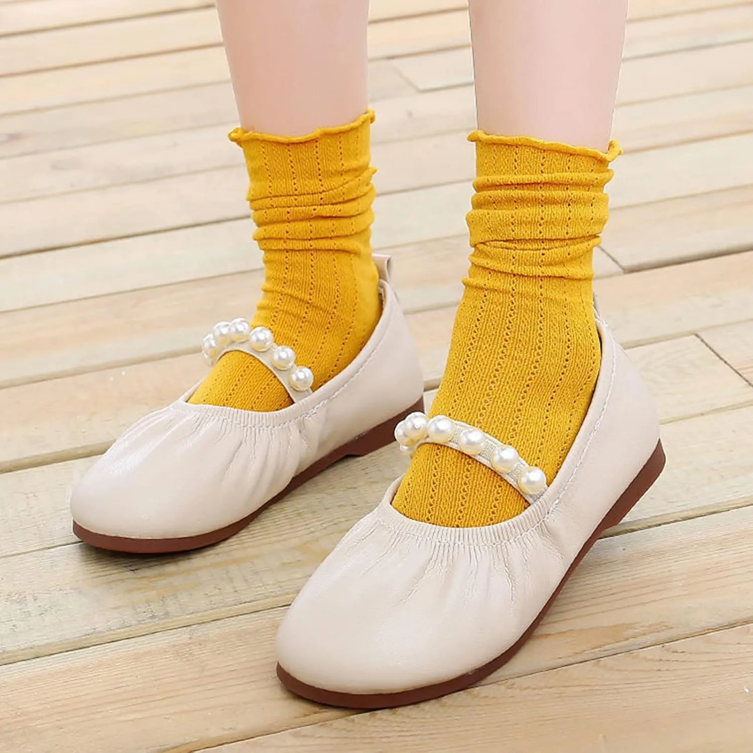 Flattering Toddler Little Girl Dress Shoes Girl Flats Party School Wedding Princess Shoes Pull on Orthotic Shoes