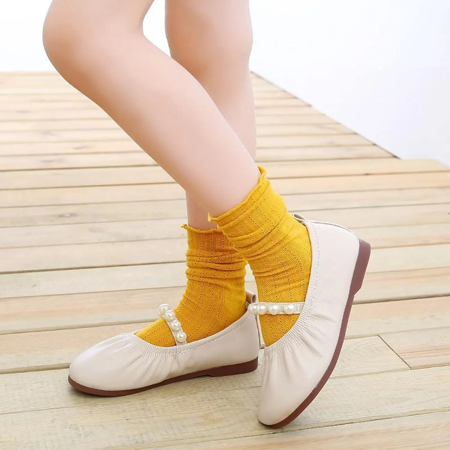 Flattering Toddler Little Girl Dress Shoes Girl Flats Party School Wedding Princess Shoes Pull on Orthotic Shoes