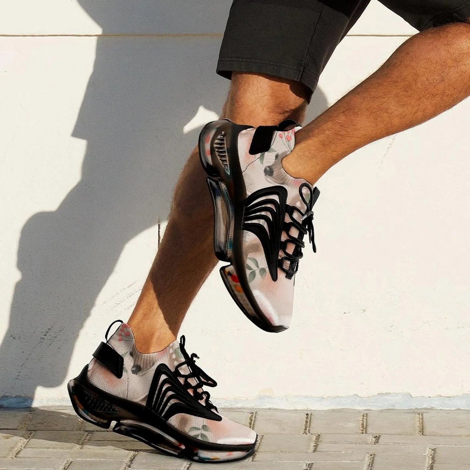 Floral Deer Bunny Hedgehog Bear and Fox Walking Shoes for Men Lightweight Tennis Fashion Elastic Sports Shoes Cushion Basketball Shoes