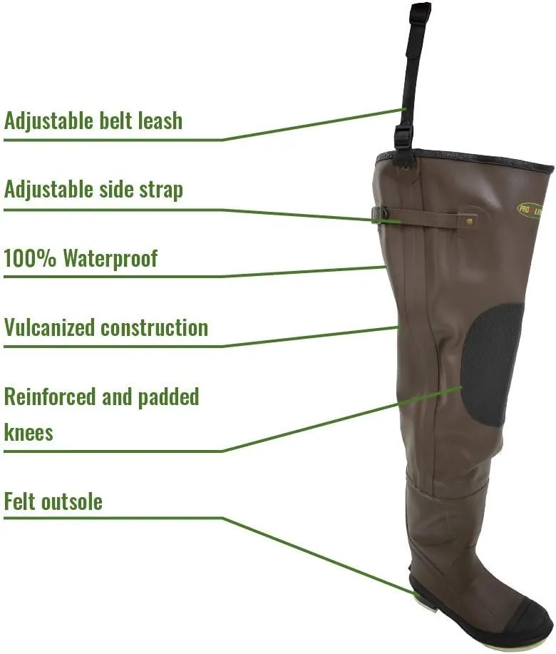FROGG TOGGS Men's Classic 2 Hip Waterproof Fishing Wading Boot for Fishing in Felt or Cleated
