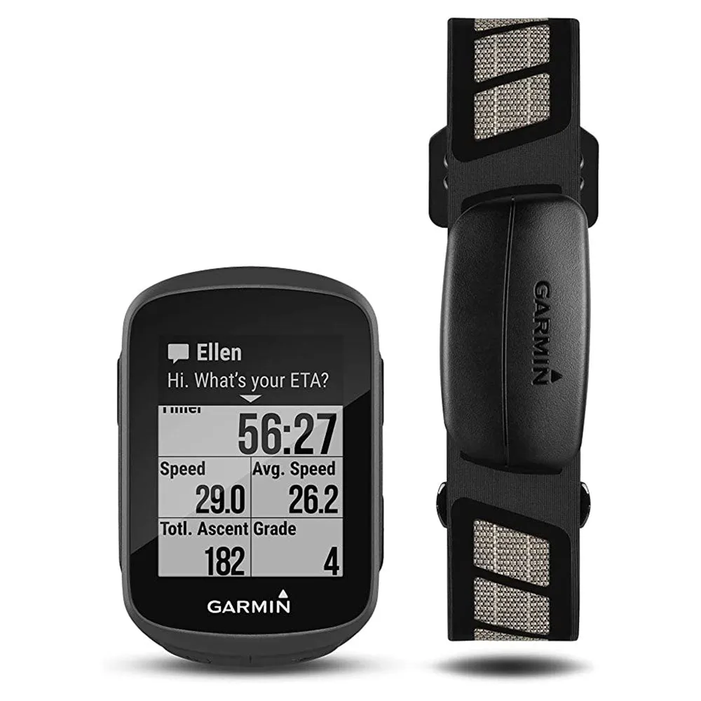 Garmin Edge 130 Plus Bundle GPS with Sensors and HR Monitor Download Structure Workouts ClimbPro Cycling Bike Computer - 010-02385-10