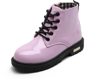 Girls Boys Pink PU Waterproof Child Martin Boots,Big Kid, 4M US ?-