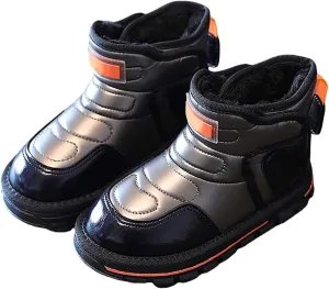 Girls Boys Snow Ankle Booties Kids Winter Comfortable Fleece Lined Ski Shoes Baby Water Proof Knee High Boots