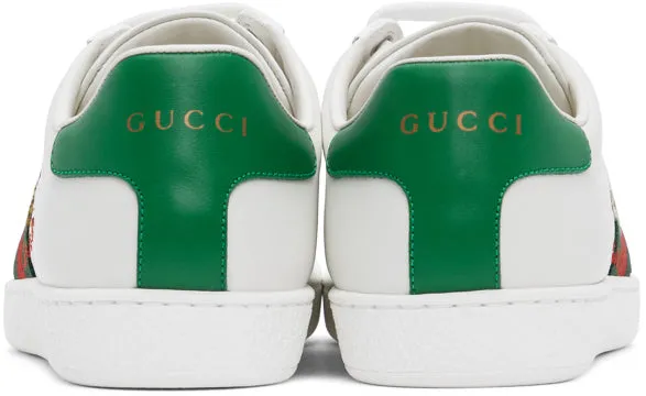 Gucci White Kitten Ace Sneakers