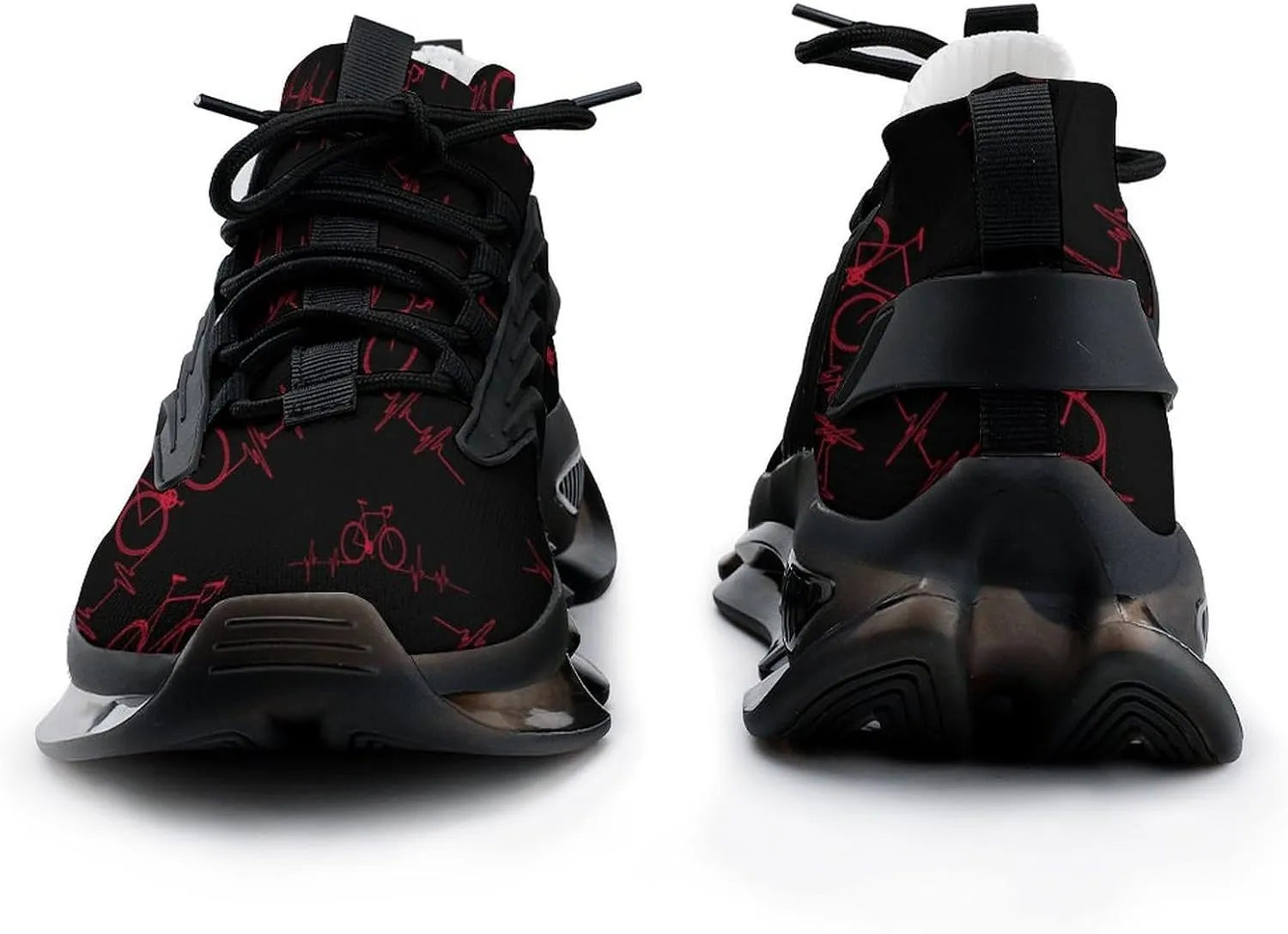Heartbeat Bycicle Walking Shoes for Men Lightweight Tennis Fashion Elastic Sports Shoes Cushion Basketball Shoes