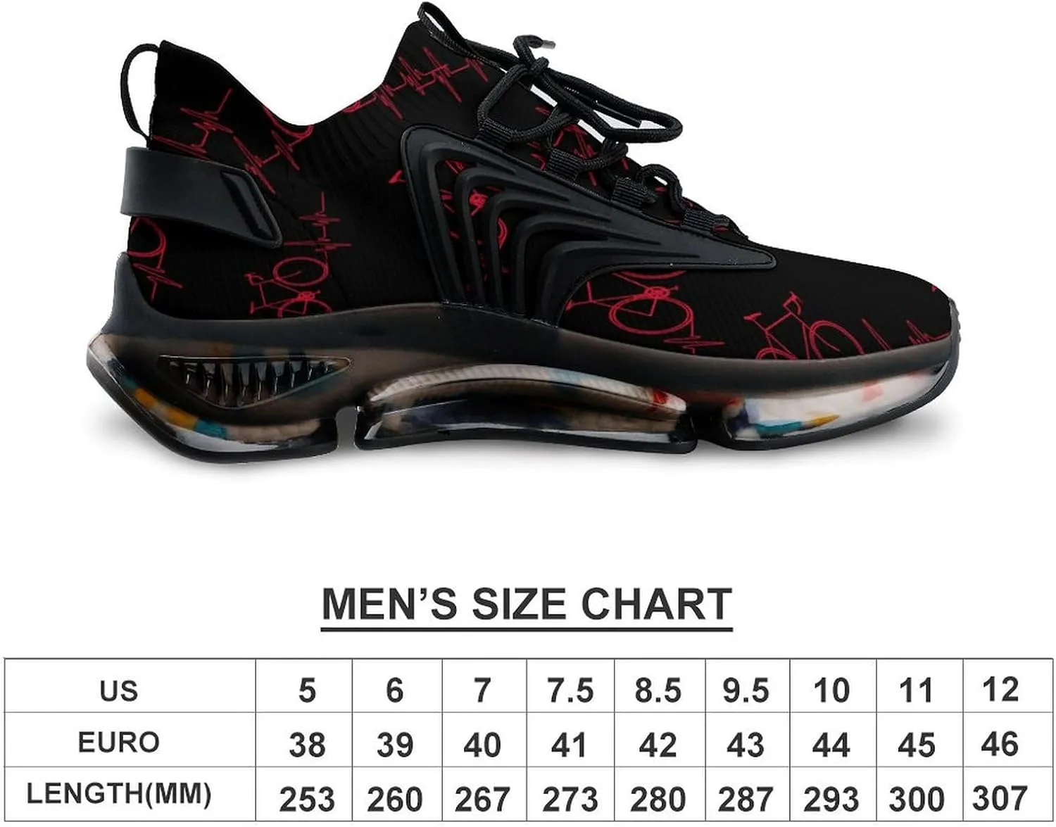 Heartbeat Bycicle Walking Shoes for Men Lightweight Tennis Fashion Elastic Sports Shoes Cushion Basketball Shoes