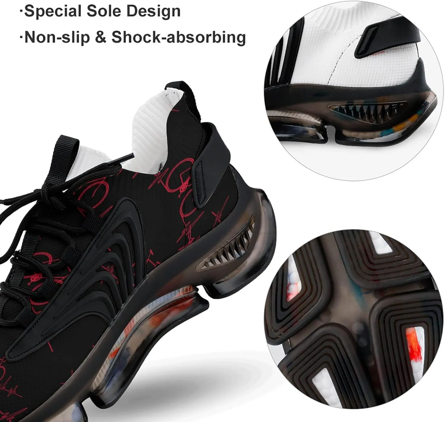 Heartbeat Bycicle Walking Shoes for Men Lightweight Tennis Fashion Elastic Sports Shoes Cushion Basketball Shoes