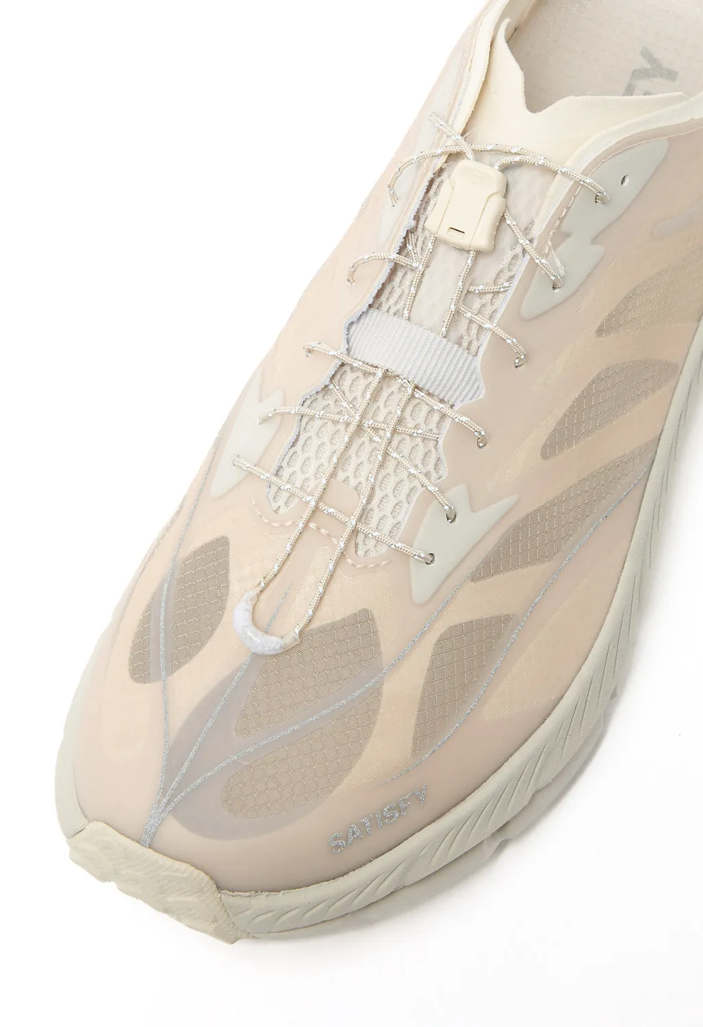 Hoka x Satisfy Mafate Speed 4 Lite Trainers - Bone