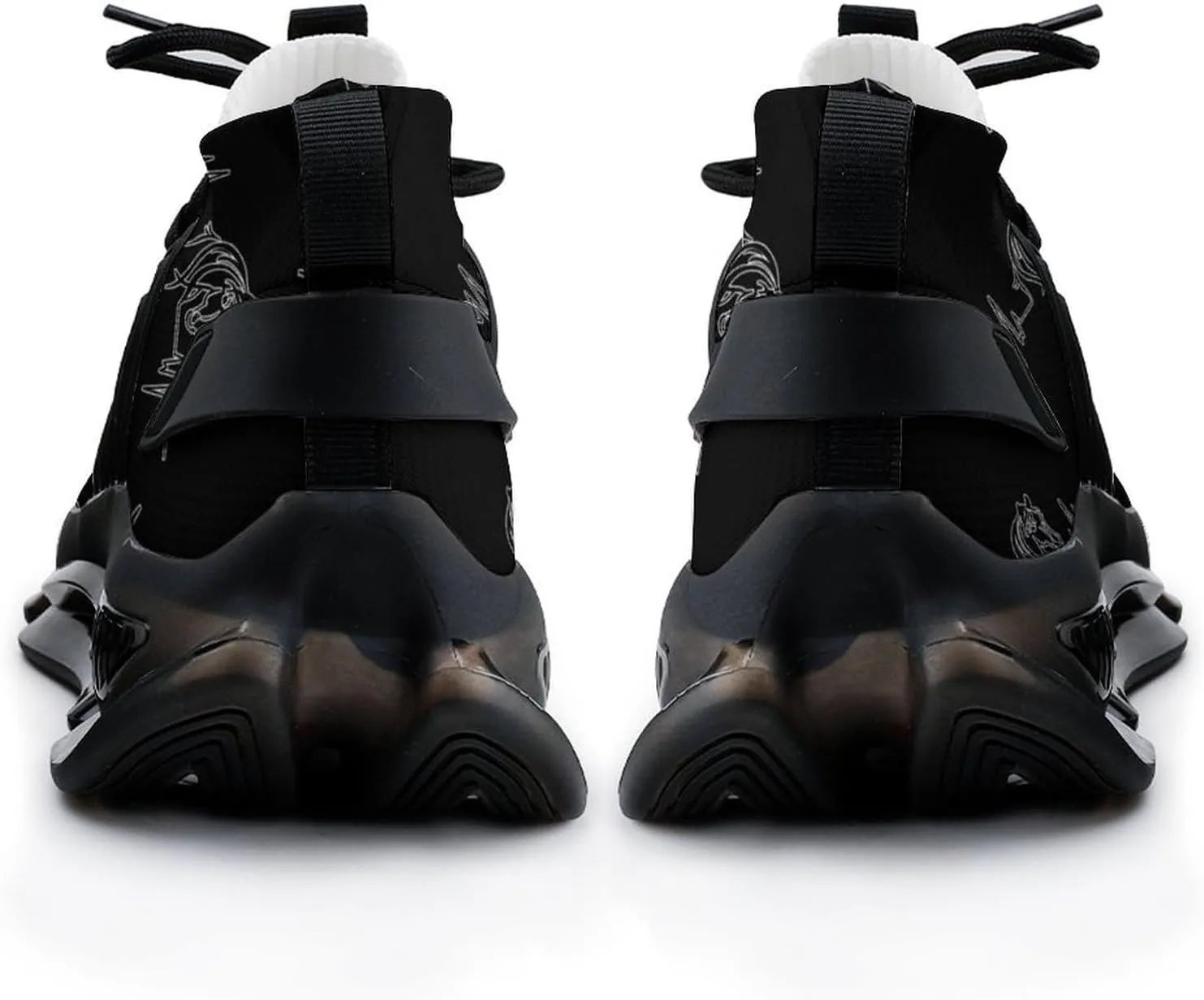 Horse Heartbeat Walking Shoes for Men Lightweight Tennis Fashion Elastic Sports Shoes Cushion Basketball Shoes