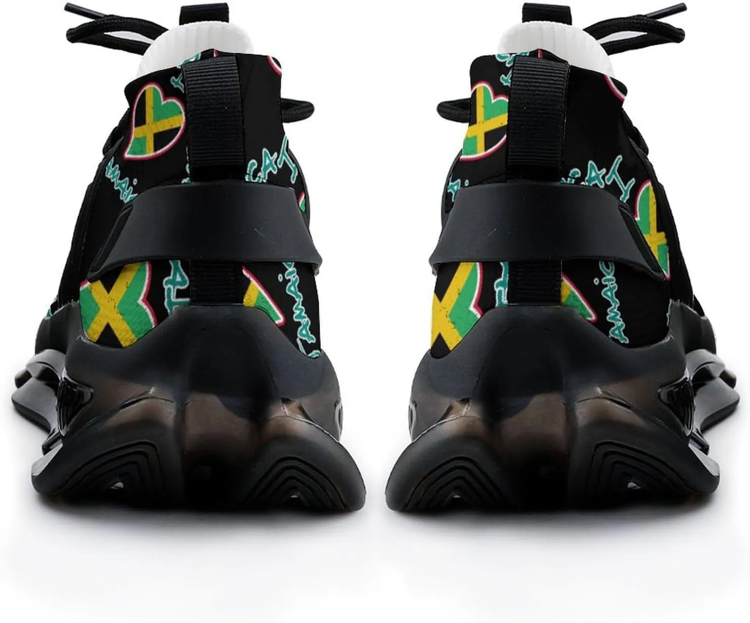 I Love Jamaica Walking Shoes for Men Lightweight Tennis Fashion Elastic Sports Shoes Cushion Basketball Shoes