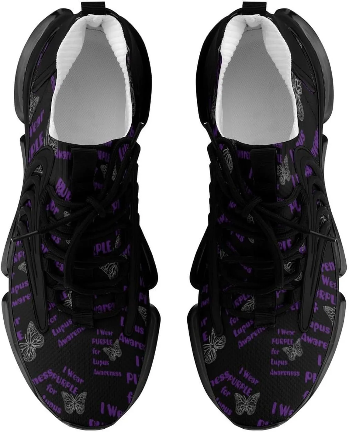I Wear Purple for Lupus Awareness Walking Shoes for Men Lightweight Tennis Fashion Elastic Sports Shoes Cushion Basketball Shoes