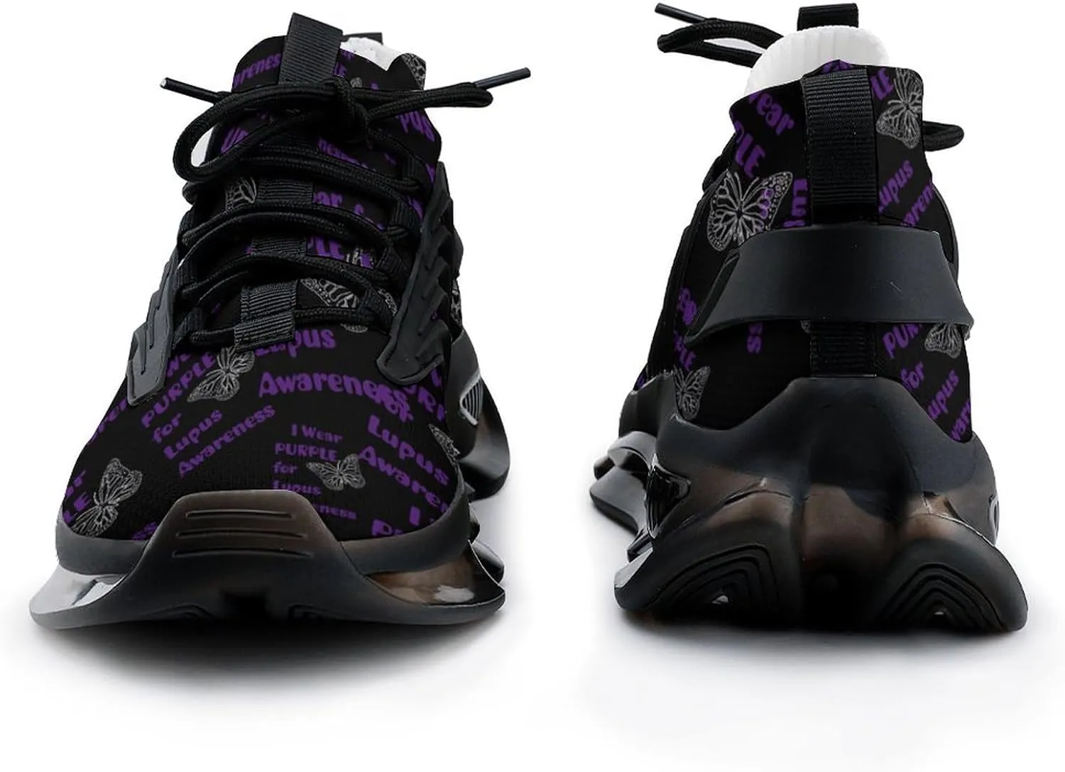 I Wear Purple for Lupus Awareness Walking Shoes for Men Lightweight Tennis Fashion Elastic Sports Shoes Cushion Basketball Shoes