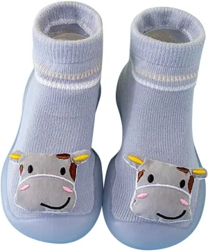 Infant Toddler Shoes Cute Animal Cartoon Socks Shoes Toddler Floor Shoes Sprinkles Women Shoes (Blue, 2-2.5Years)