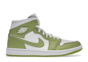 Jordan 1 Mid Green Python (Women'S)