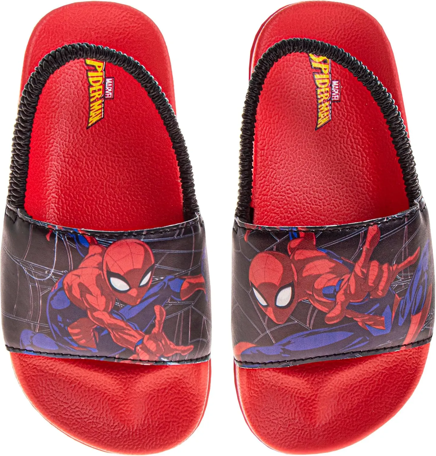 Josmo Boys Slide Open Toe Summer Sandals SlipOn Pool Slides Spiderman, Avengers, Sonic the Hedgehog (sizes: 5-10 toddler / 11-12 little kid)
