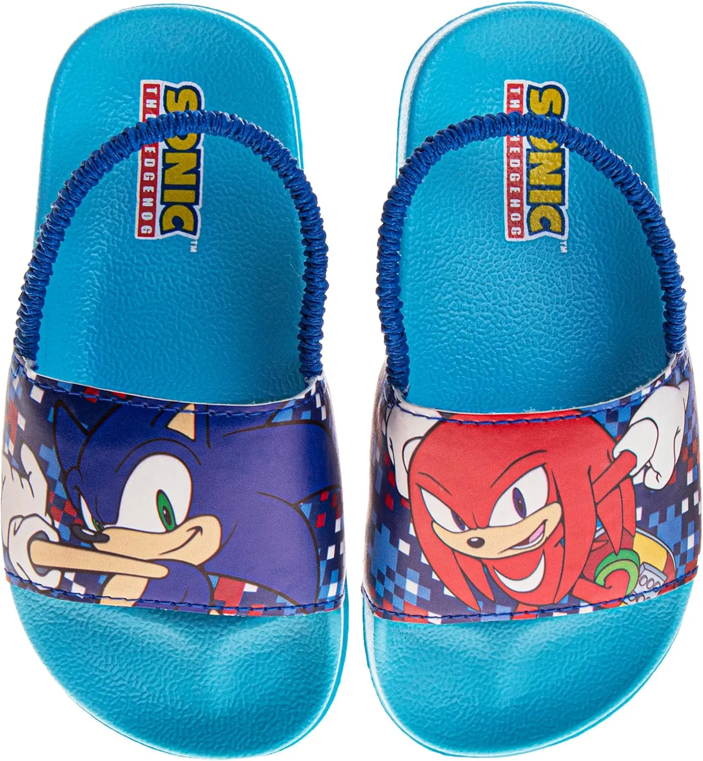 Josmo Boys Slide Open Toe Summer Sandals SlipOn Pool Slides Spiderman, Avengers, Sonic the Hedgehog (sizes: 5-10 toddler / 11-12 little kid)