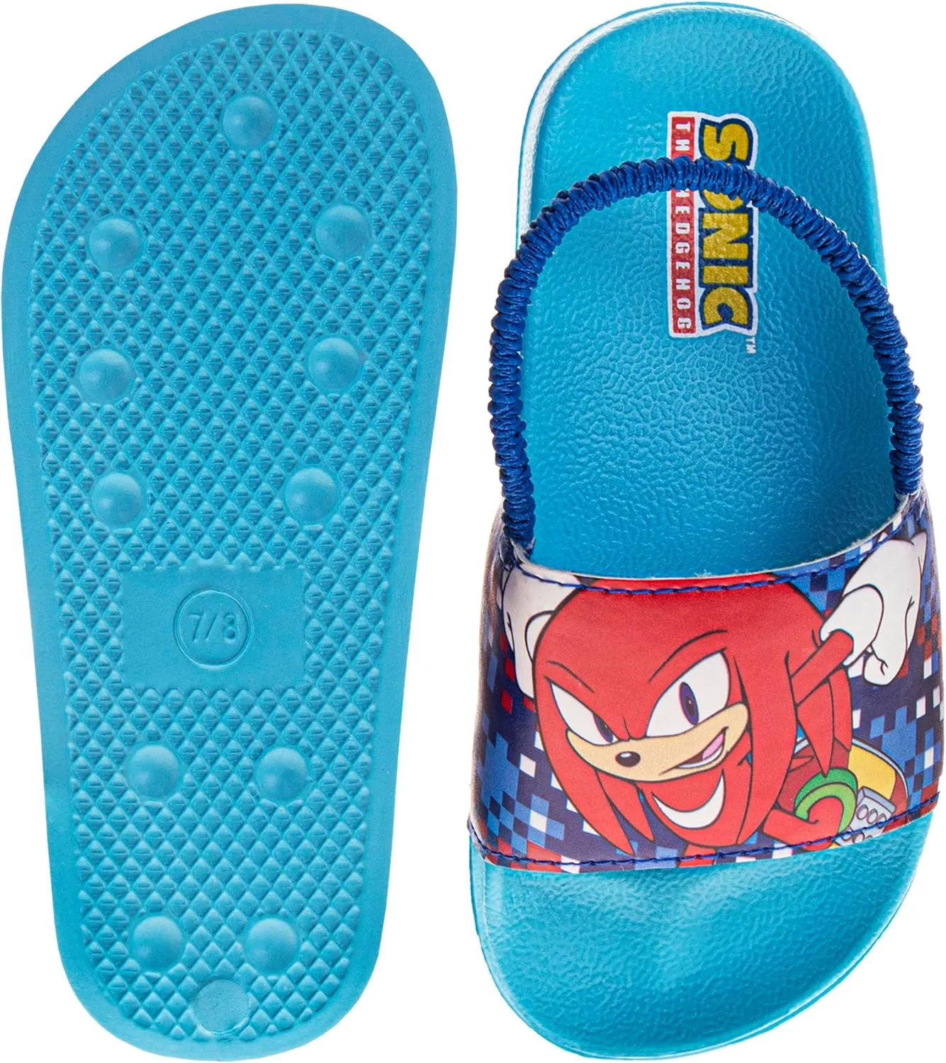 Josmo Boys Slide Open Toe Summer Sandals SlipOn Pool Slides Spiderman, Avengers, Sonic the Hedgehog (sizes: 5-10 toddler / 11-12 little kid)