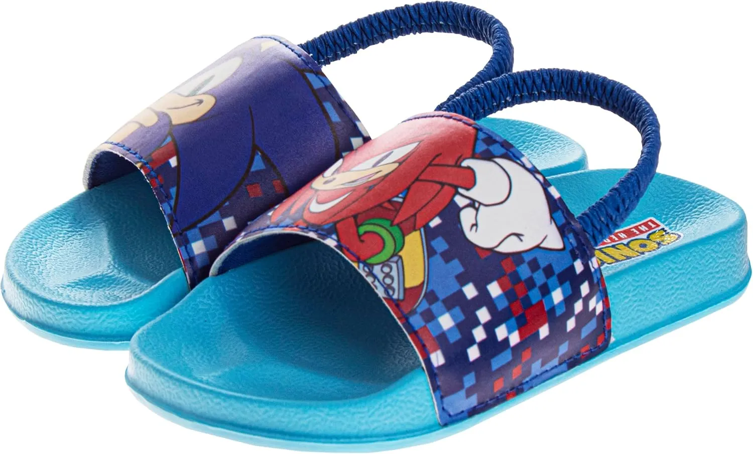 Josmo Boys Slide Open Toe Summer Sandals SlipOn Pool Slides Spiderman, Avengers, Sonic the Hedgehog (sizes: 5-10 toddler / 11-12 little kid)