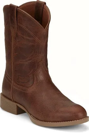 Justin Boots Men's 10" Kilgore Stampede Roper Hickory Brown Western Boots