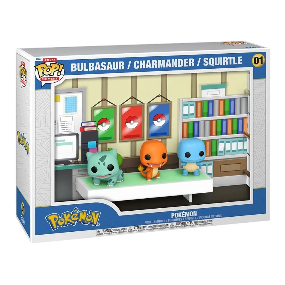 Kanto Region Starter Pokemon (Bulbasaur, Charmander, Squirtle) Deluxe Moment