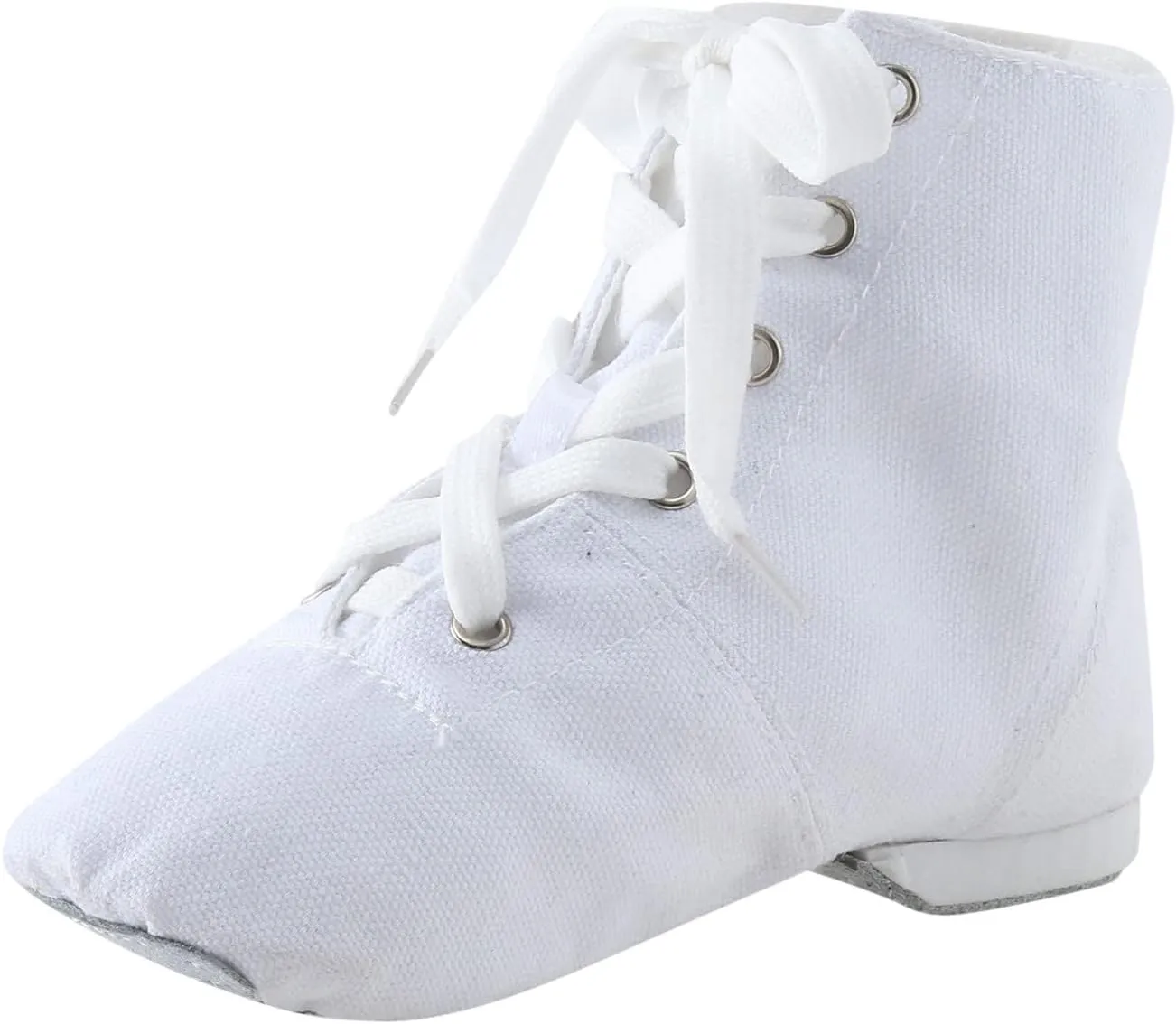 Kids Jazz Boot Shoes Baby Girl boy Ankle Lace-up Dance Shoes Flat ractice Dancing Boots Soft-Soled High Boots