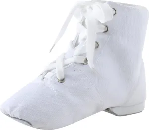 Kids Jazz Boot Shoes Baby Girl boy Ankle Lace-up Dance Shoes Flat ractice Dancing Boots Soft-Soled High Boots