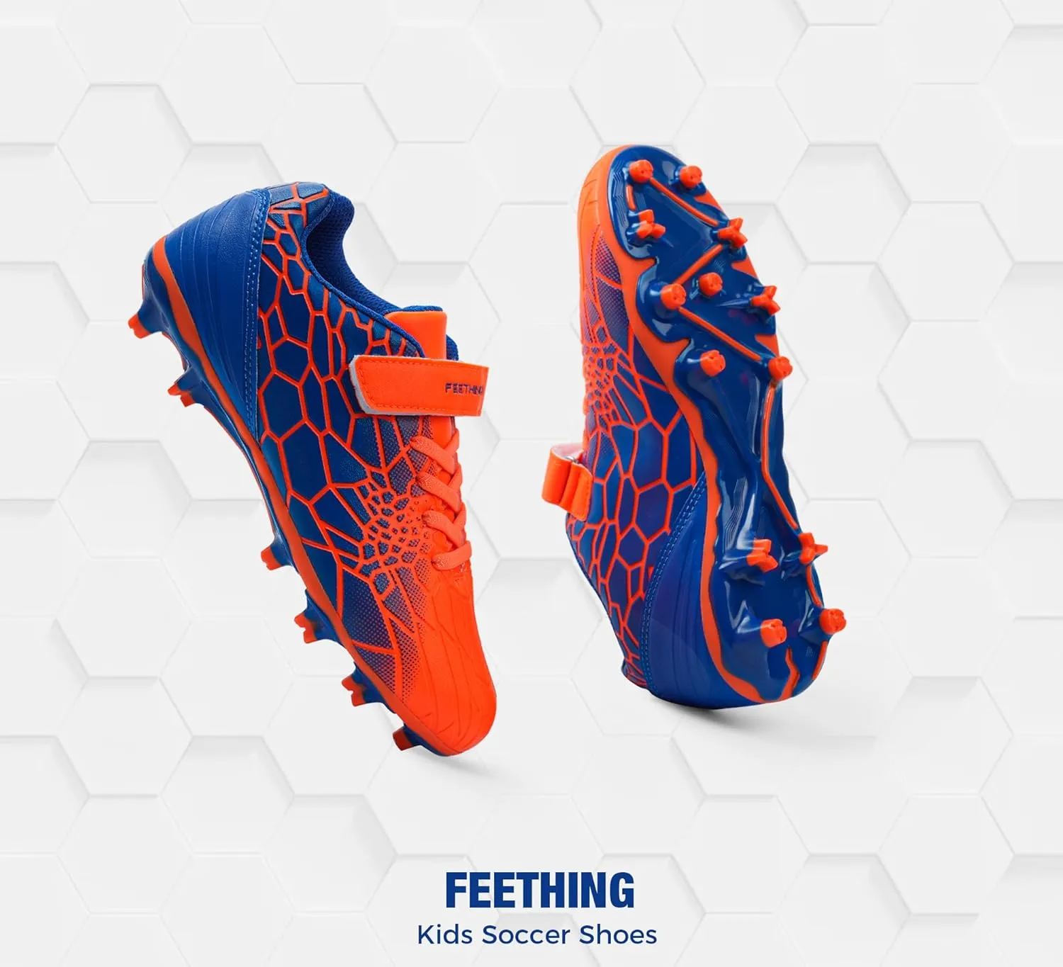 Kids Soccer Cleats Boys Girls Soccer Shoes Firm Ground Youth Lightweight Athletic Training Football Cleats for Little/Big Kid