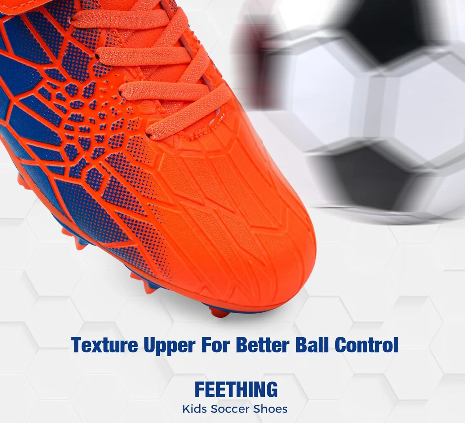 Kids Soccer Cleats Boys Girls Soccer Shoes Firm Ground Youth Lightweight Athletic Training Football Cleats for Little/Big Kid