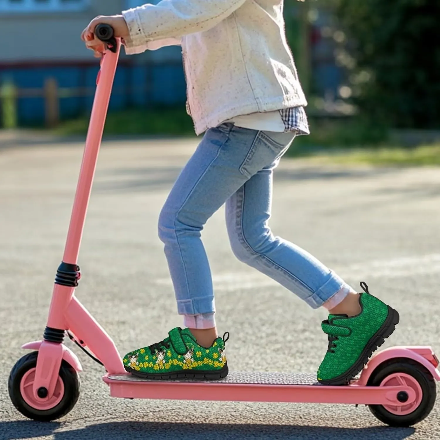 Kids St Patrick's Day Shoes Green Sneakers for Girls Boys Slip On Shoes