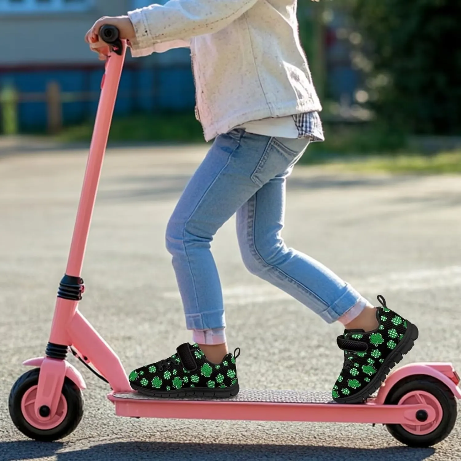 Kids St Patrick's Day Shoes Green Sneakers for Girls Boys Slip On Shoes
