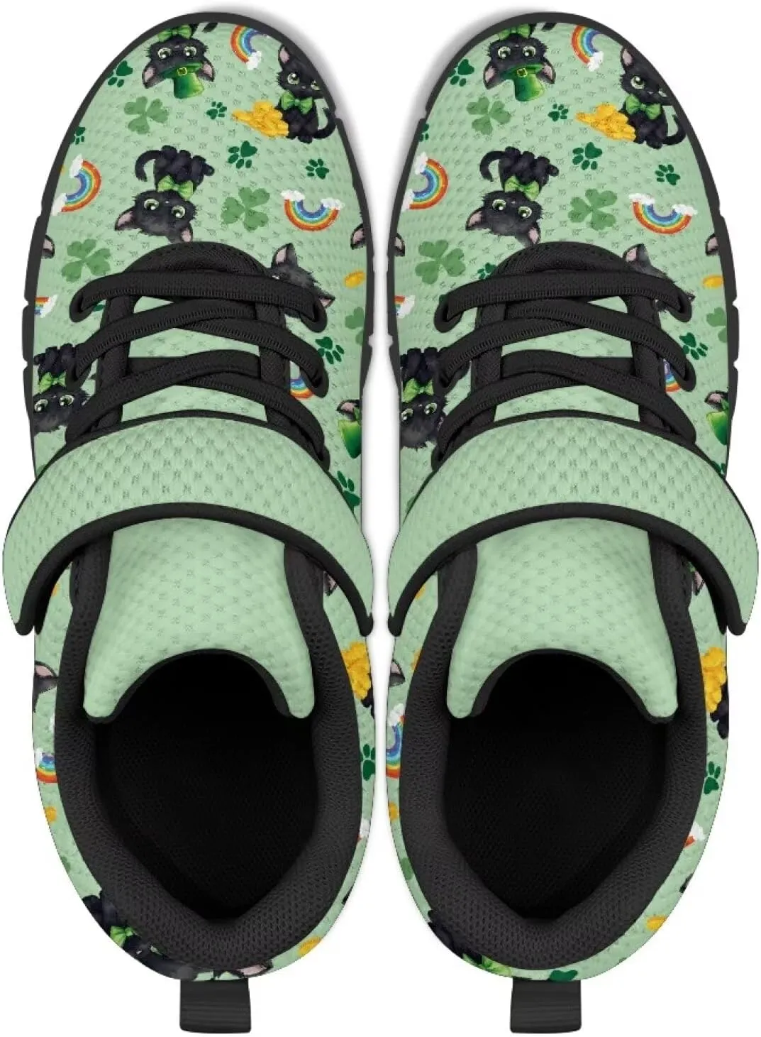 Kids St Patrick's Day Shoes Green Sneakers for Girls Boys Slip On Shoes