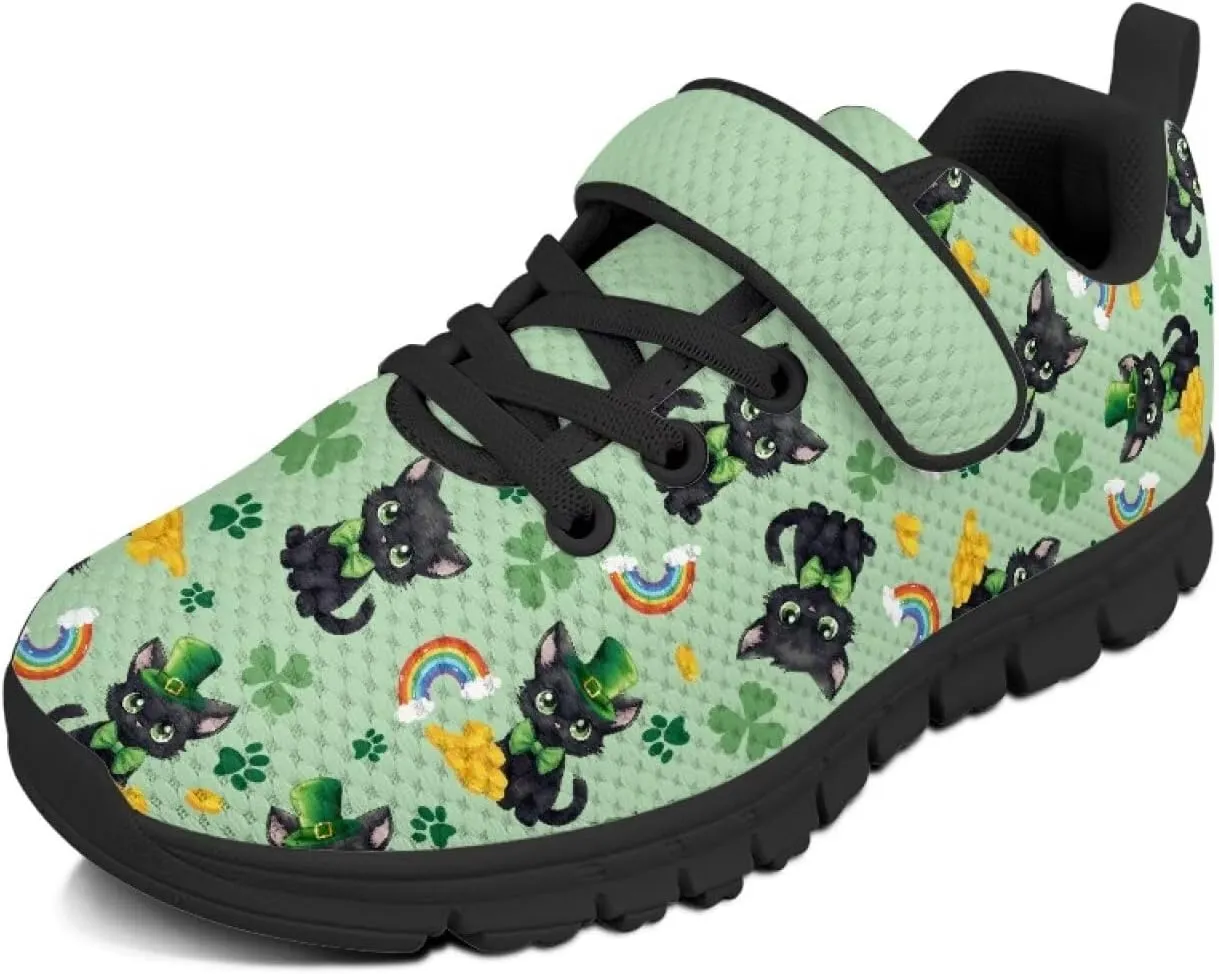 Kids St Patrick's Day Shoes Green Sneakers for Girls Boys Slip On Shoes