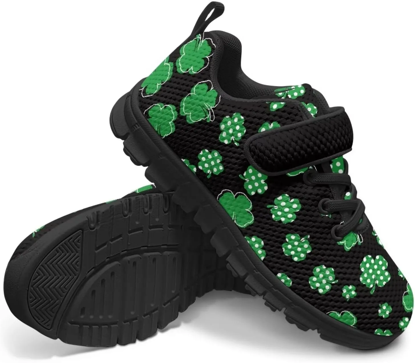 Kids St Patrick's Day Shoes Green Sneakers for Girls Boys Slip On Shoes