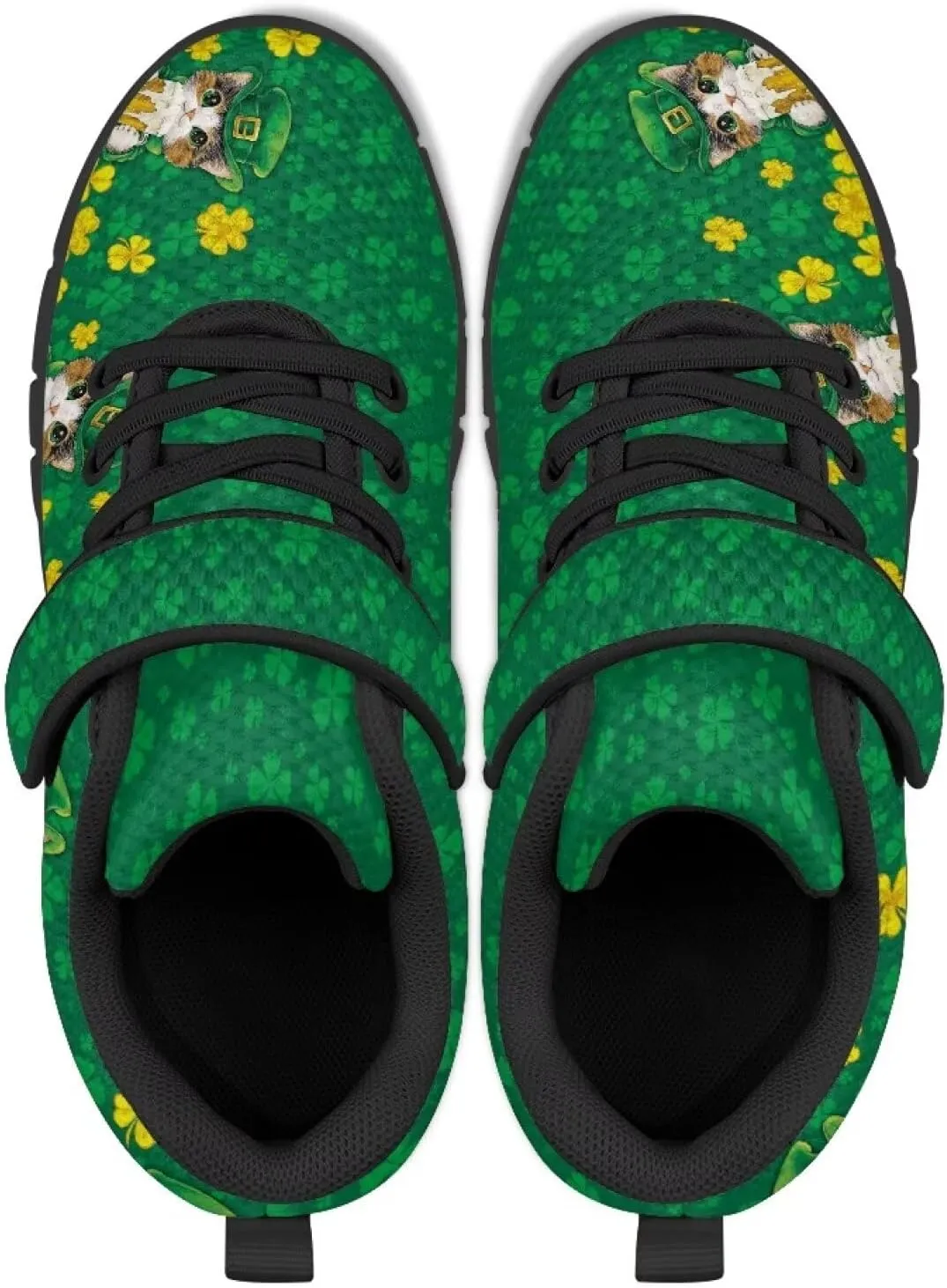 Kids St Patrick's Day Shoes Green Sneakers for Girls Boys Slip On Shoes