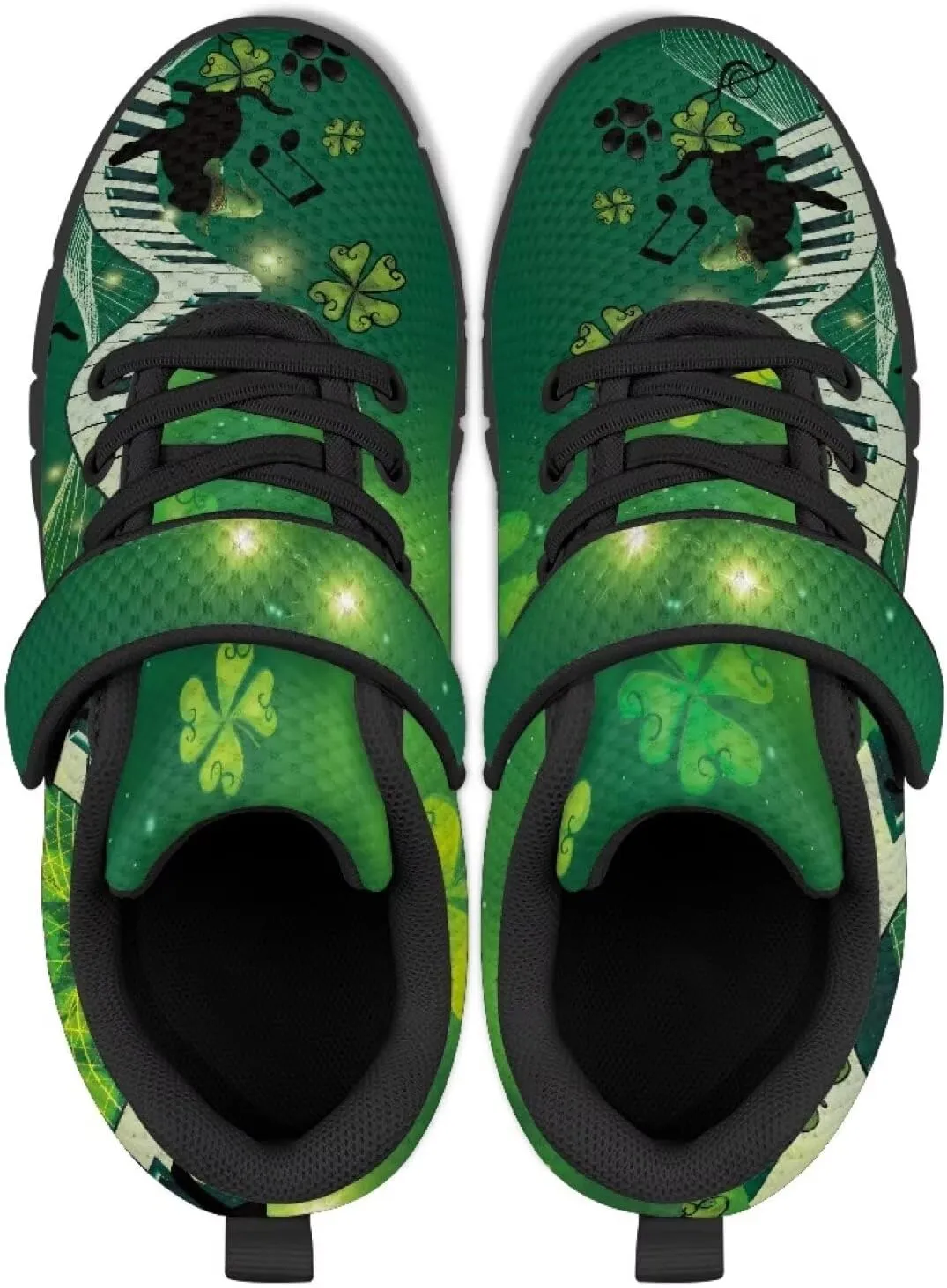 Kids St Patrick's Day Shoes Green Sneakers for Girls Boys Slip On Shoes