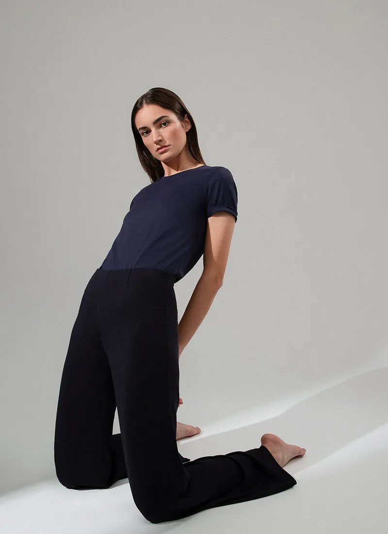 Kimberly Wide Leg Jersey Pant