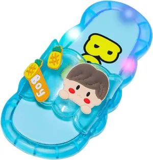 Light Up Shoes for Girls Non-Slip Open Toe Slipper Cute Flat Led Shoes Toddler Slip On Luminous Sandal